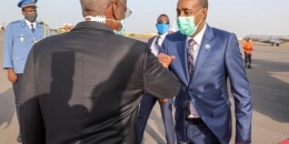 Rooble representing Farmaajo in the inauguration ceremony of Djibouti’s Geelle