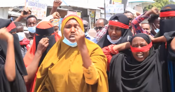 Hundreds stage protest against AMISOM after killing civilians
