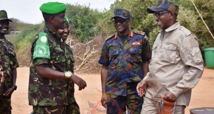 Kenya’s defence minister visit KDF troops in Somalia